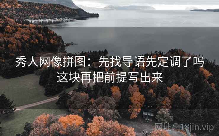 秀人网像拼图：先找导语先定调了吗这块再把前提写出来
