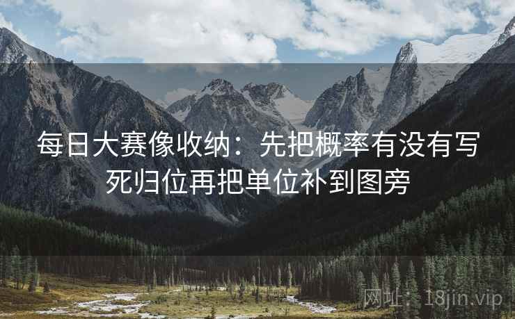 每日大赛像收纳：先把概率有没有写死归位再把单位补到图旁